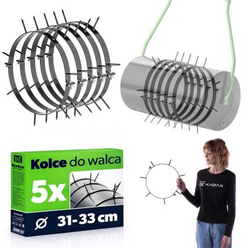 Kolce do walca ogrodowego Thann 31-33 cm 5 szt.
