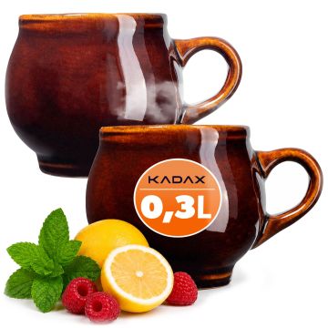Kubek kamionkowy Olympia 0,3L z uchem, 2 szt.
