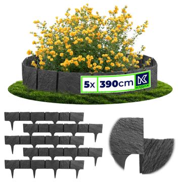 Obrzeże ogrodowe Averton 78 x 9 cm antracytowy kamień 5 szt.