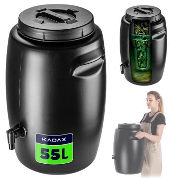 Zbiornik ogrodowy na nawóz Pange 55L czarny