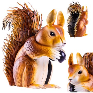 Figura ogrodowa Esson wiewiórka stalowa 28 cm