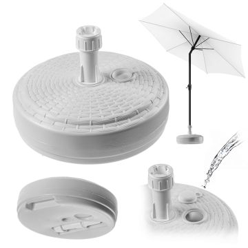 Podstawa pod parasol ogrodowy Solero rattan okrągła biała