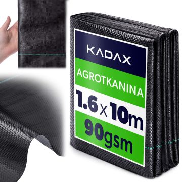 Agrotkanina ogrodowa Auros 1.6 x 10m 90 g/m² czarna