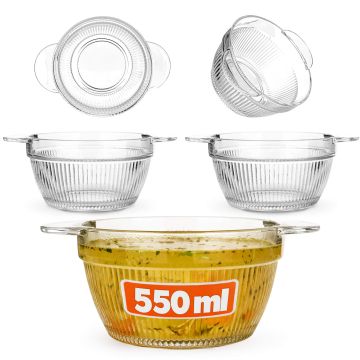 Bulionówka Viaso 550 ml ryflowana 3 szt.