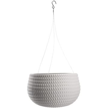 Doniczka kula wisząca z wkładem Serro 29 cm, szara