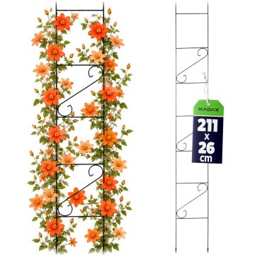 Drabinka ogrodowa Brata na kwiaty 211 cm, czarna