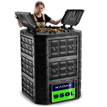 Kompostownik ogrodowy Fixem 950L czarny