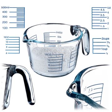 Szklana miarka Autol 500ml z podziałką