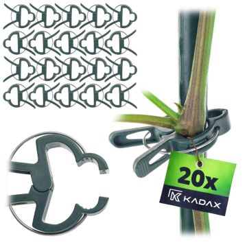 Klipsy do mocowania roślin Paldo 6 x 5 cm zielone 20 szt.