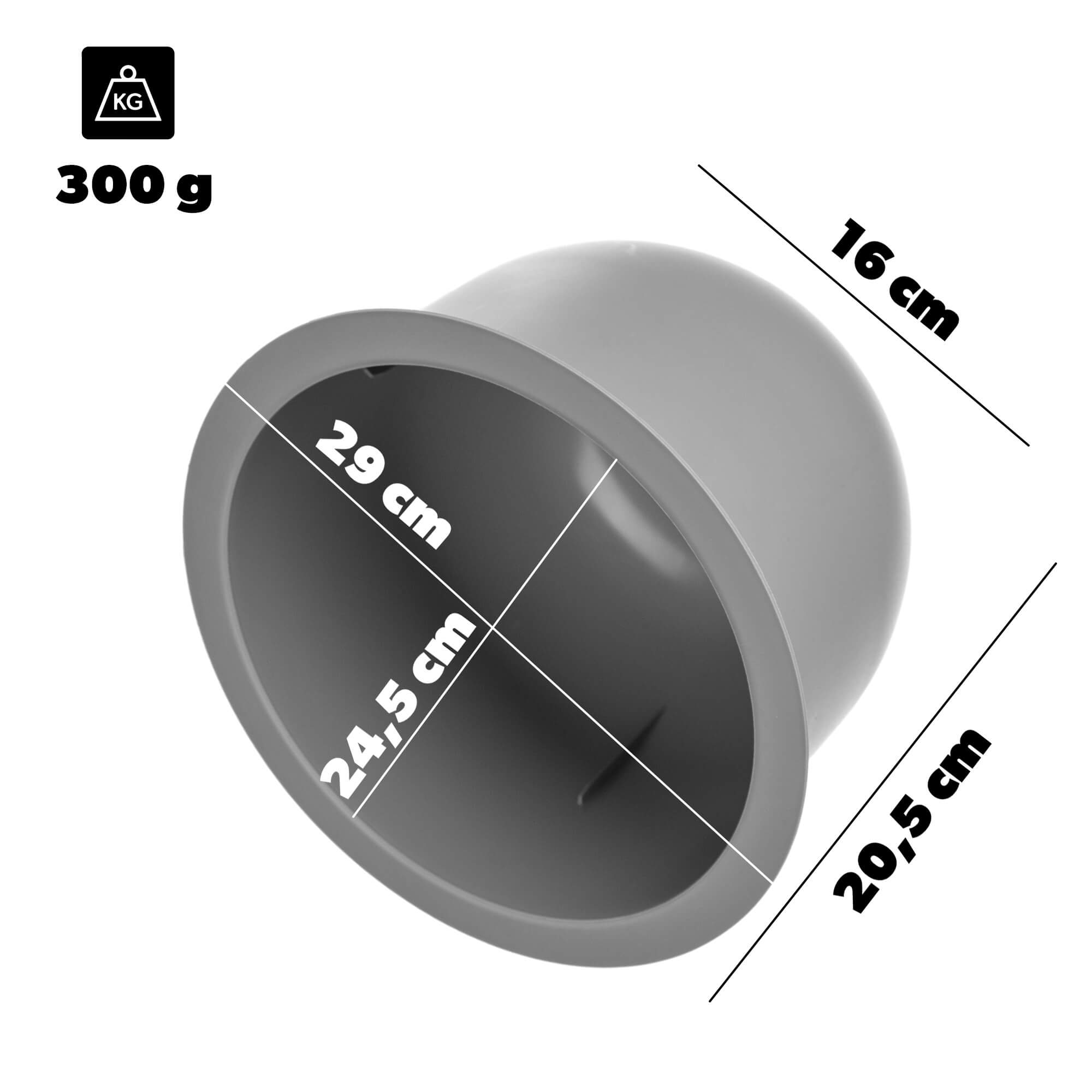Wkład do kwietnika Aytre 30 cm platynowy
