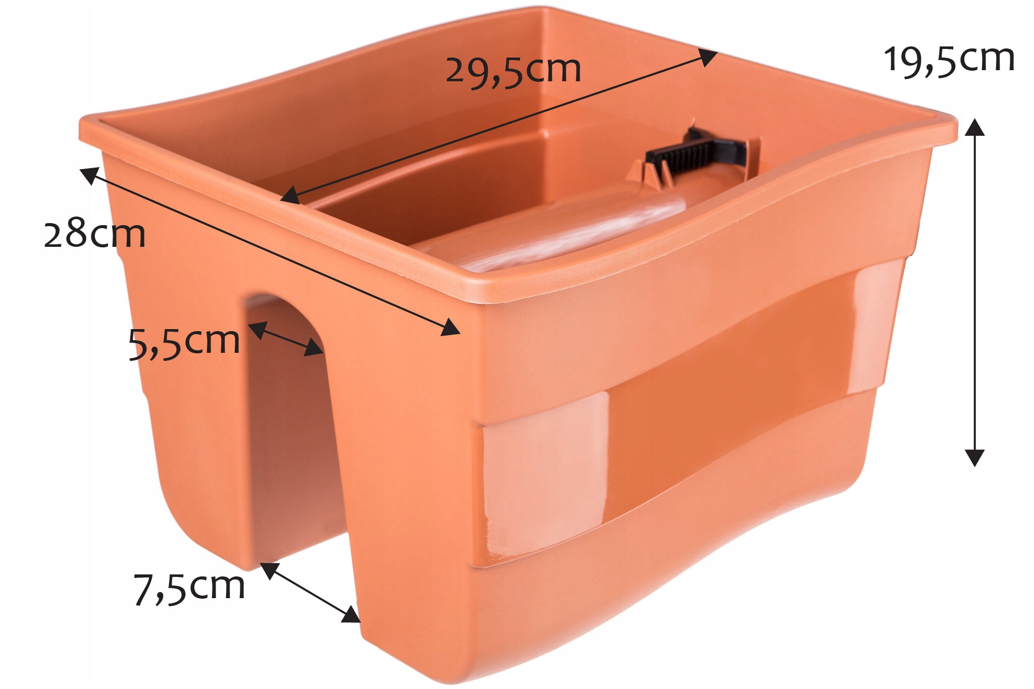 Skrzynka balustradowa Tervo 30cm terakota