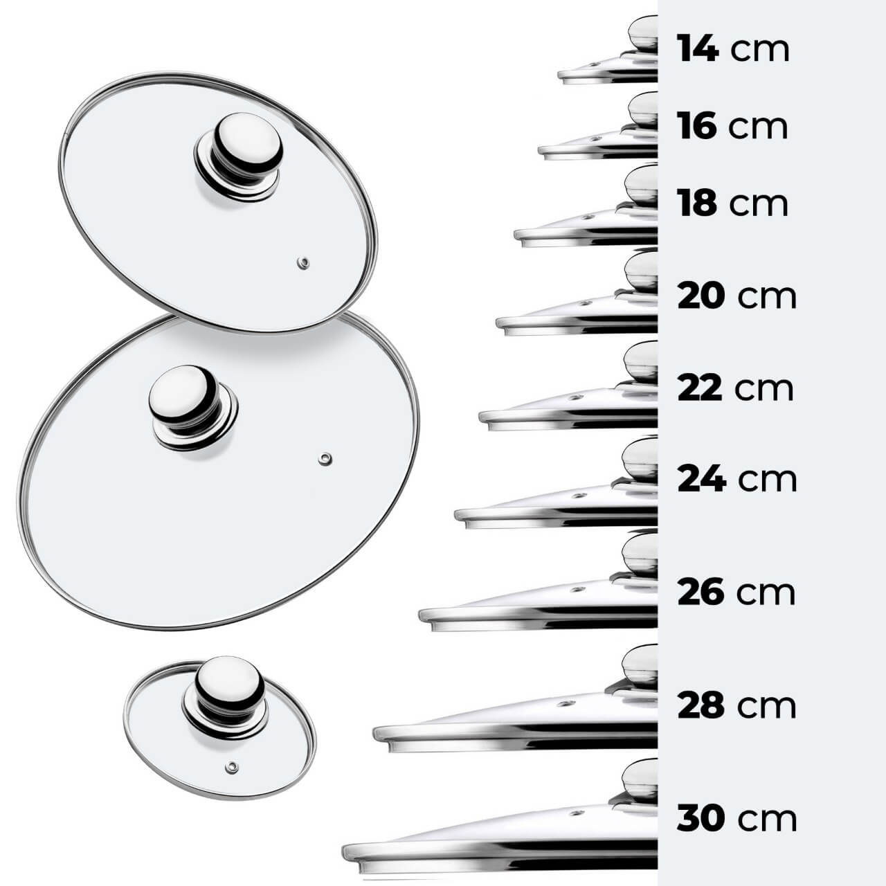Pokrywa żaroodporna Finsta z metalowy uchwytem, 14 cm