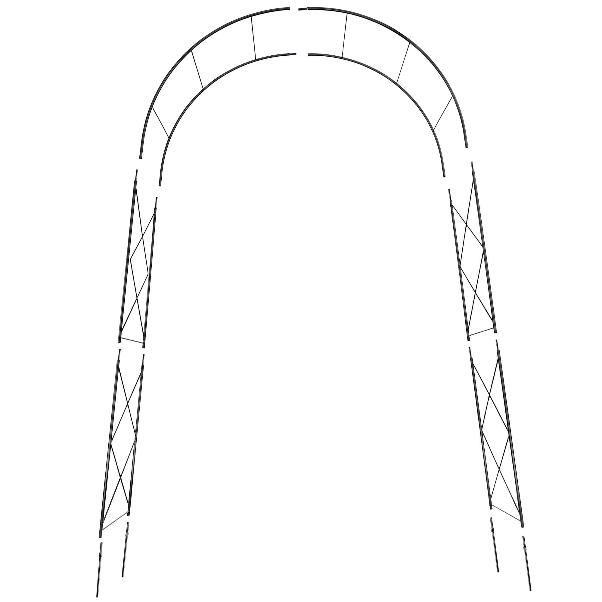 Pergola metalowa "Atri" 255 cm, czarna