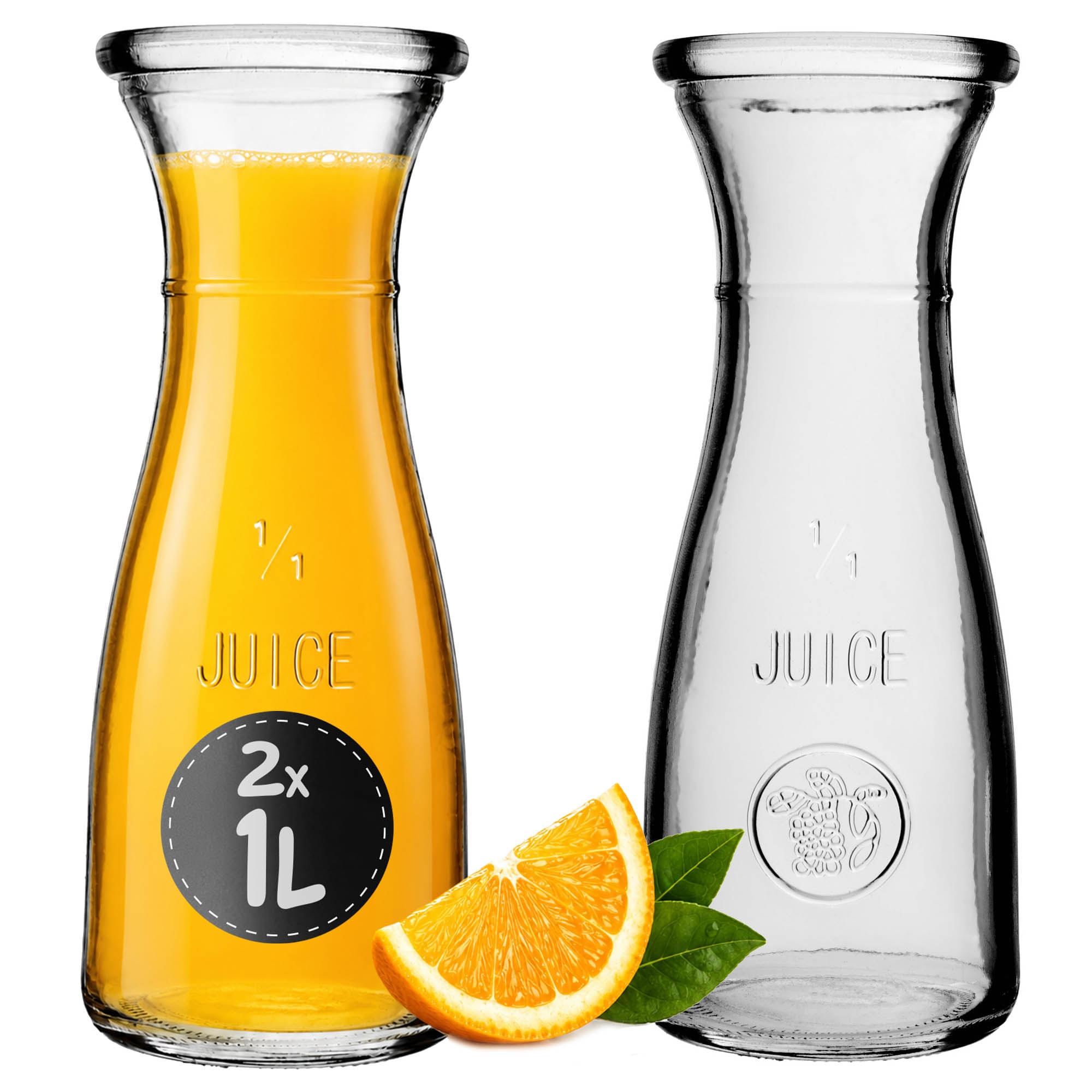 Karafka szklana Calera 1L 2szt