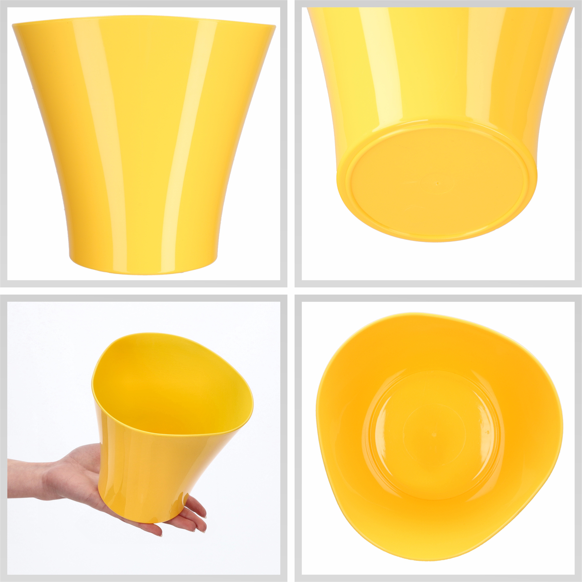 Doniczka na kwiaty Meria 16 cm, żółta