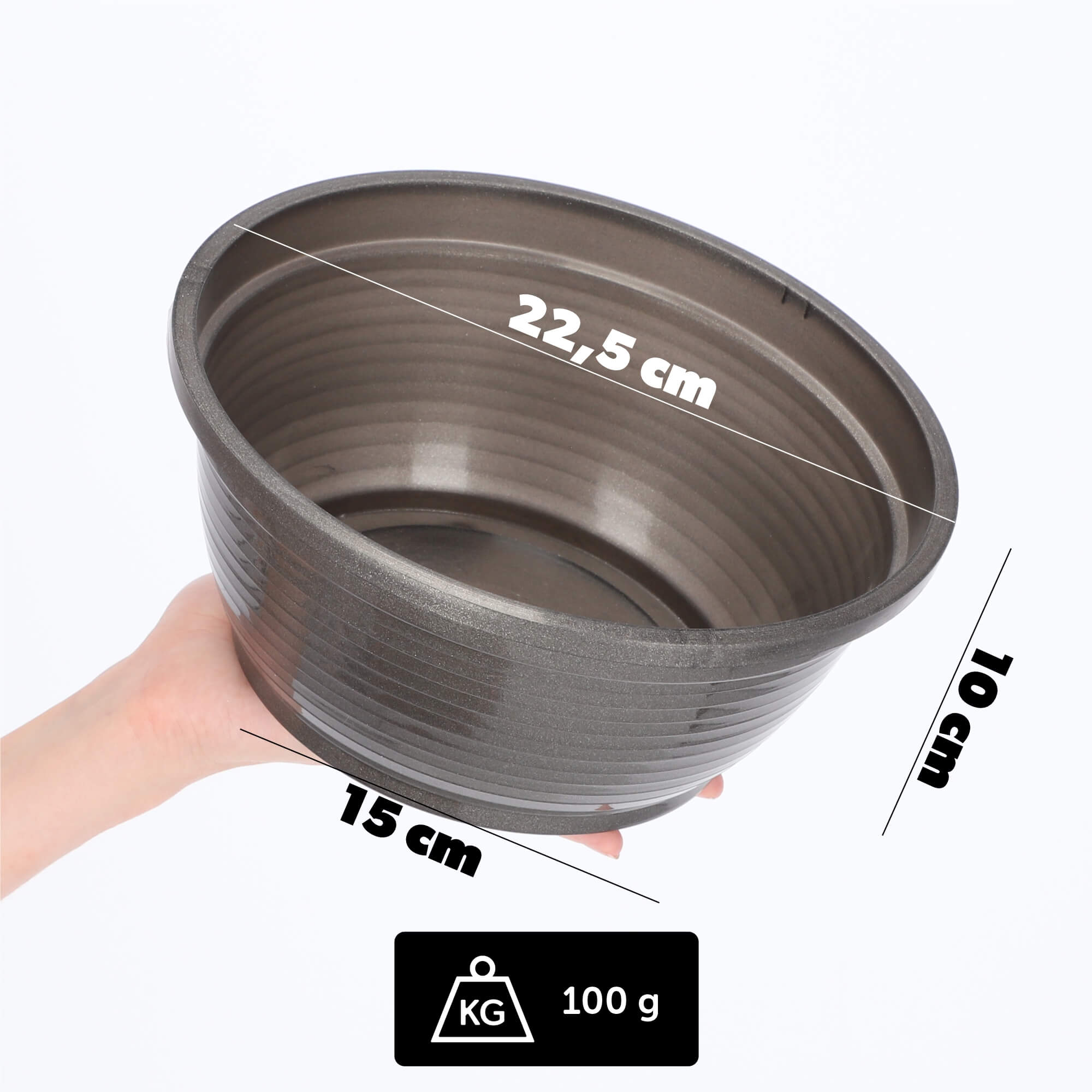 Misa cmentarna na kwiaty Verna 22 x 10 cm, grafit