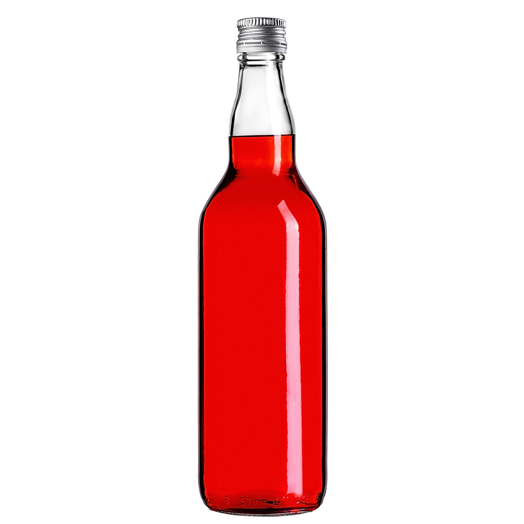 Szklana butelka Monopol 700ml z srebrną zakrętką 10 szt.