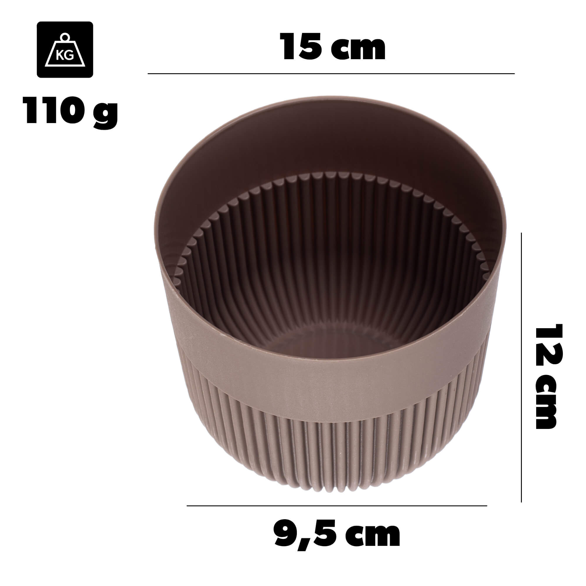 Doniczka osłonka Ornon 15 cm beż