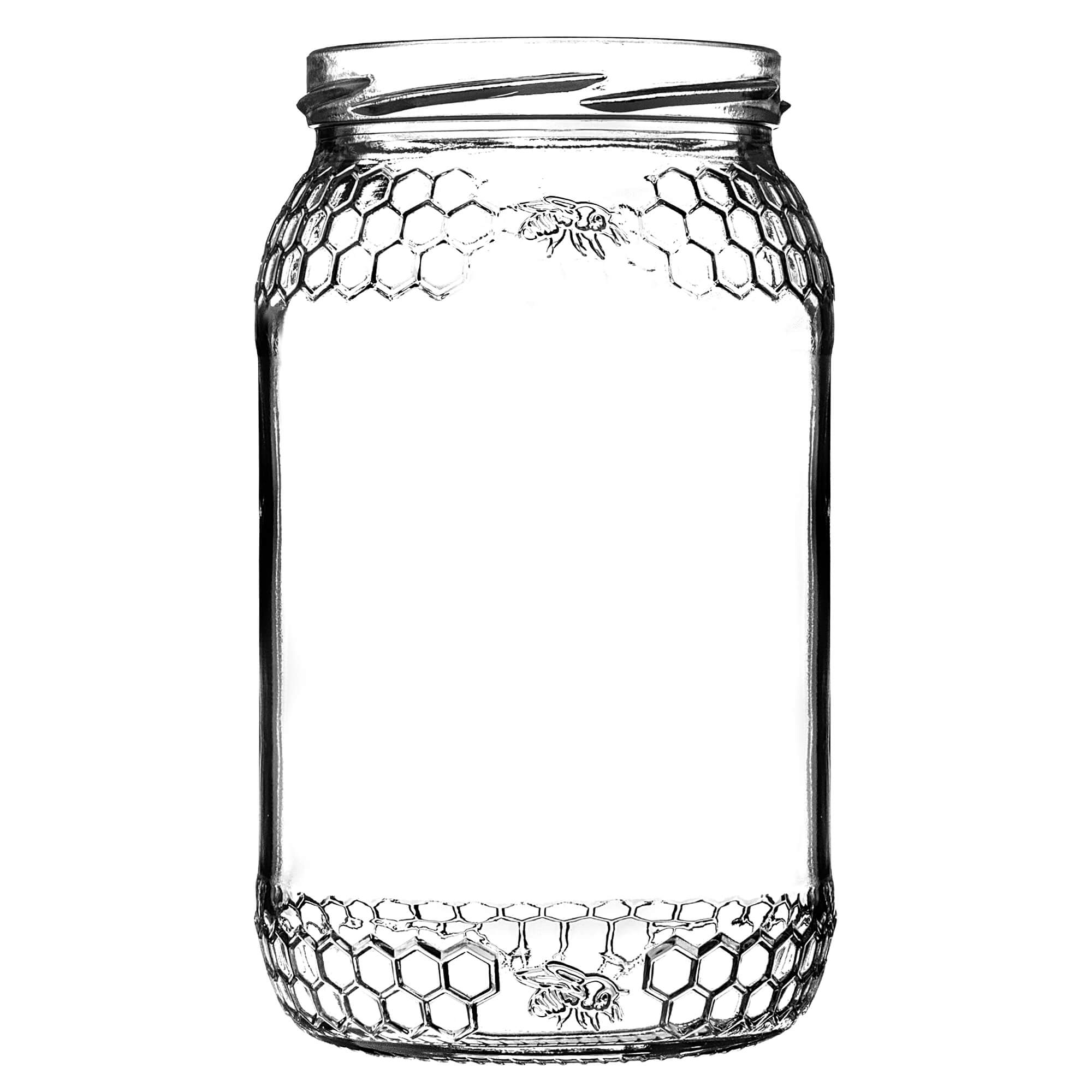 Szklany słój Lierde 900ml fi 82 mm 48 szt. + wieczka zielone
