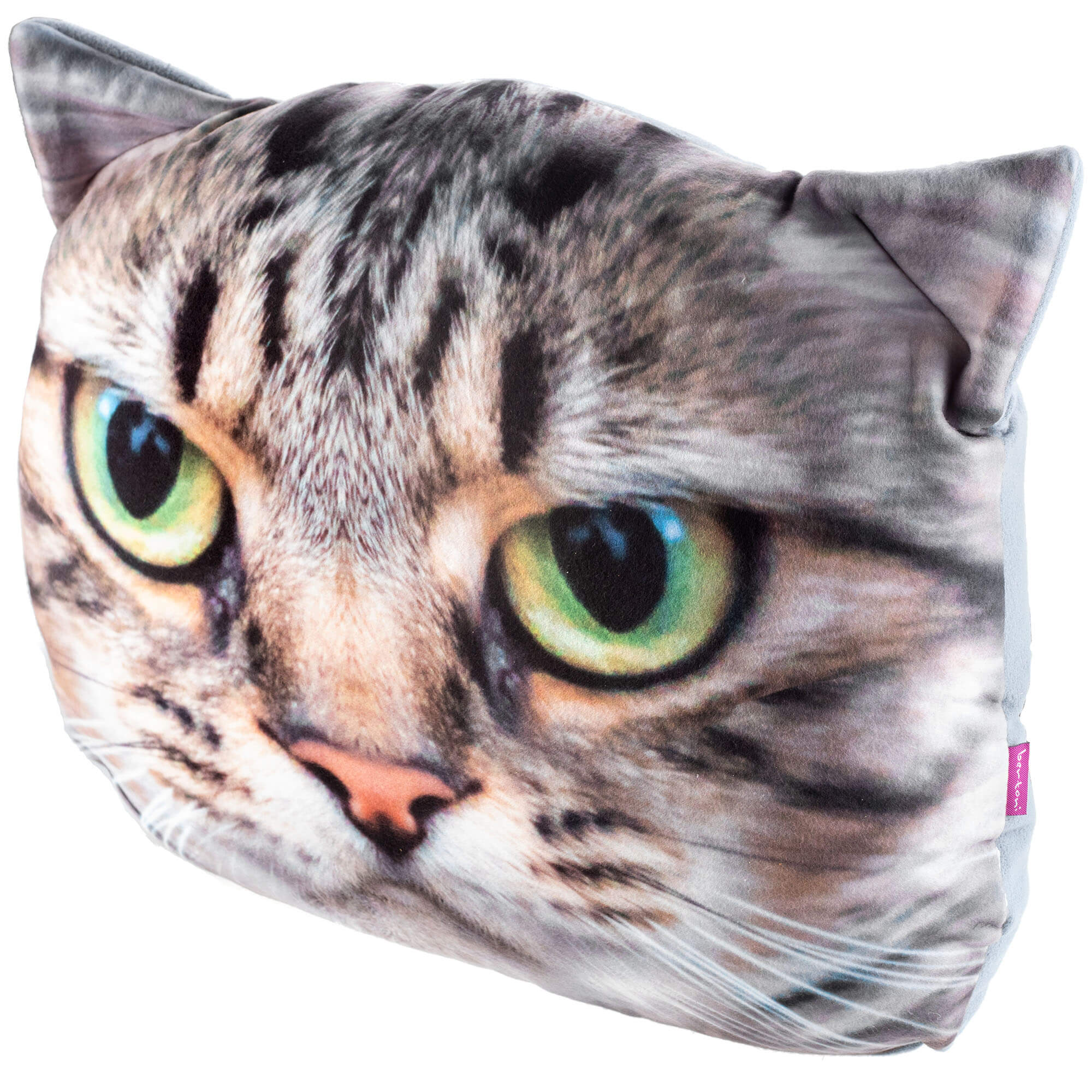 Poduszka maskotka z nadrukiem 45 x 30 cm bury kot