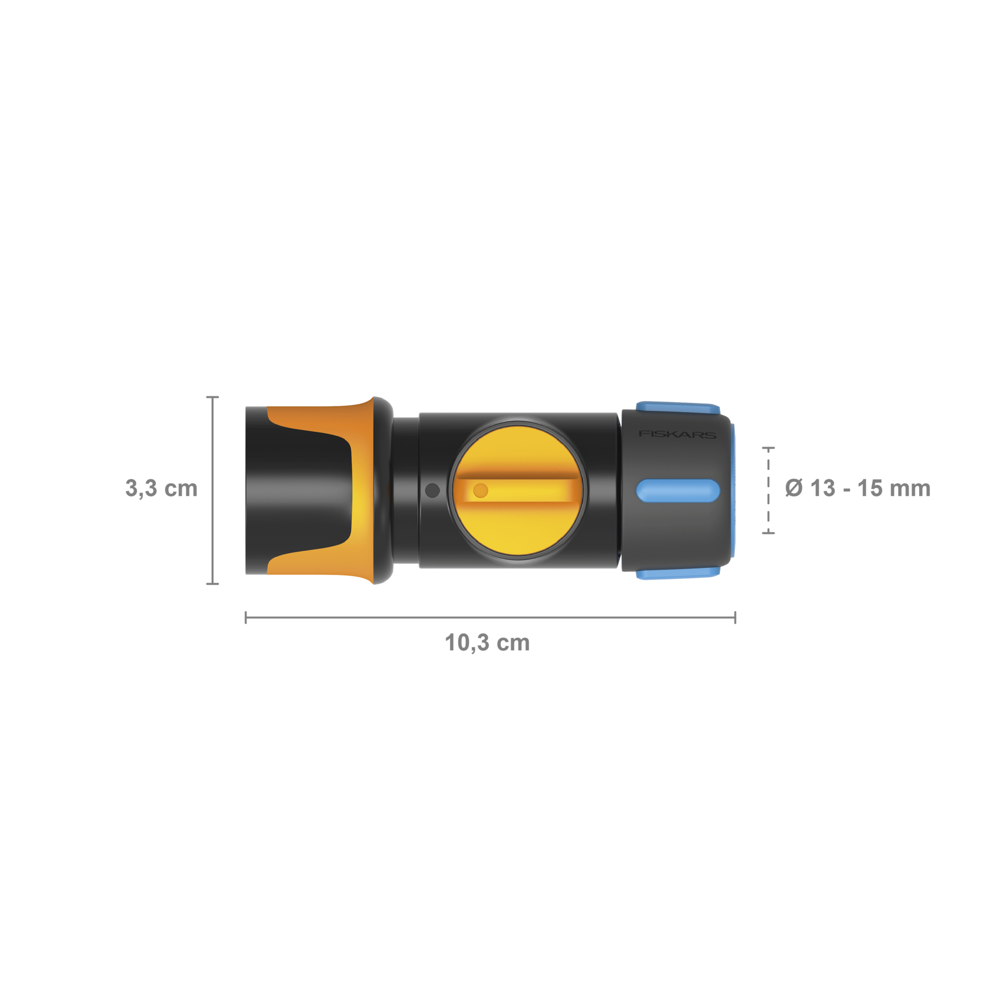 Fiskars 1027086 Szybkozłącze z zaworem regulacyjnym On/Off 13-15 mm (1/2-5/8”)
