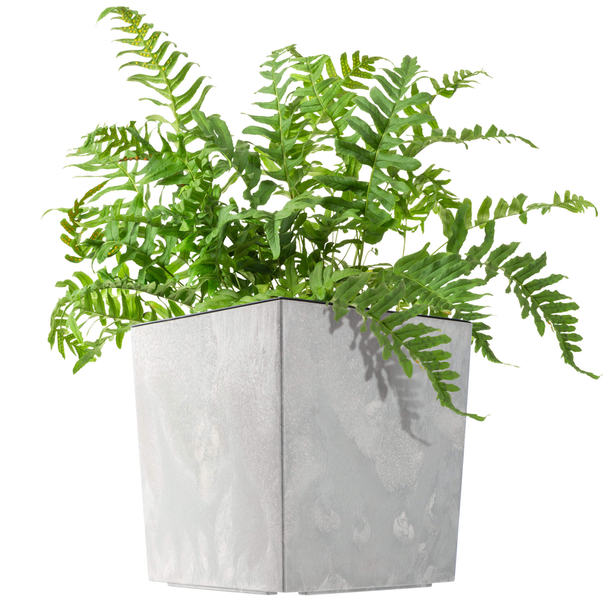 Doniczka z wkładem Tres 19cm szary beton
