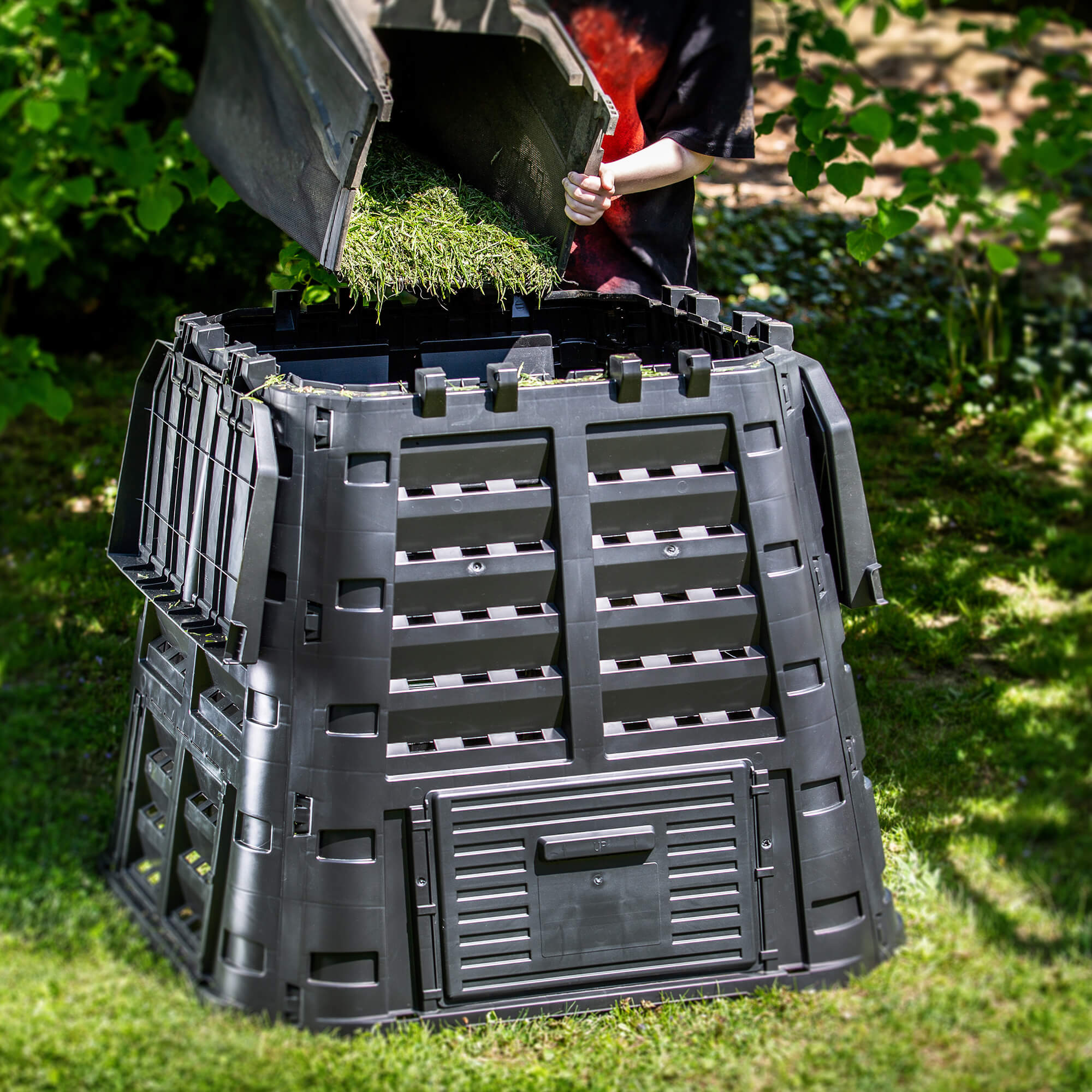 Kompostownik ogrodowy Boko 480L, czarny