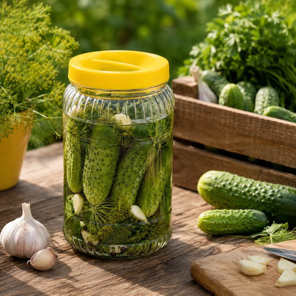 Słoik plastikowy 2L żółty