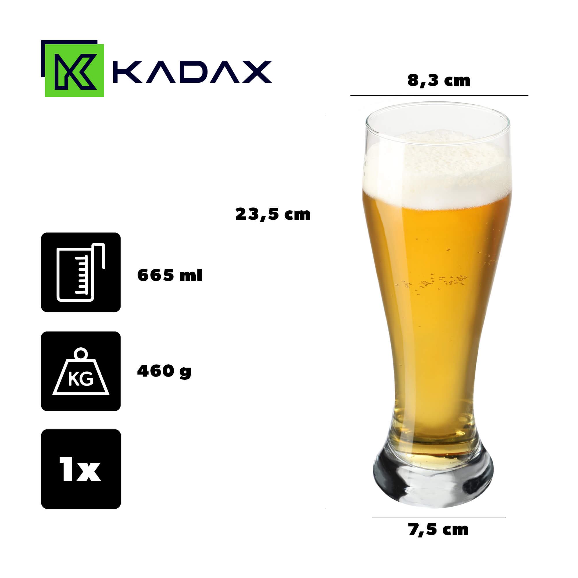 Kufel do piwa i zimnych napojów Forio 665 ml 1 szt.