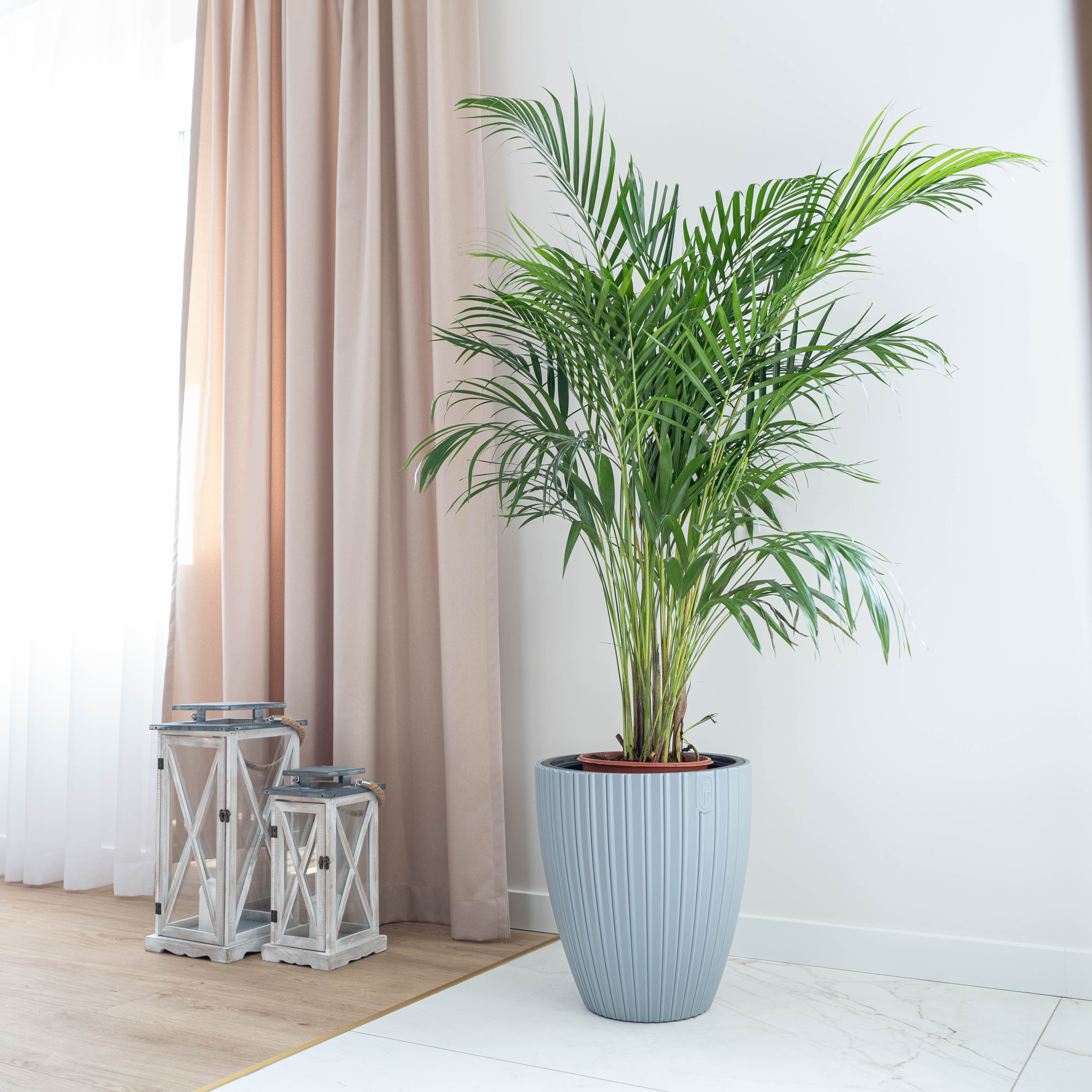 Doniczka na kwiaty Raivael 40 cm platynowa