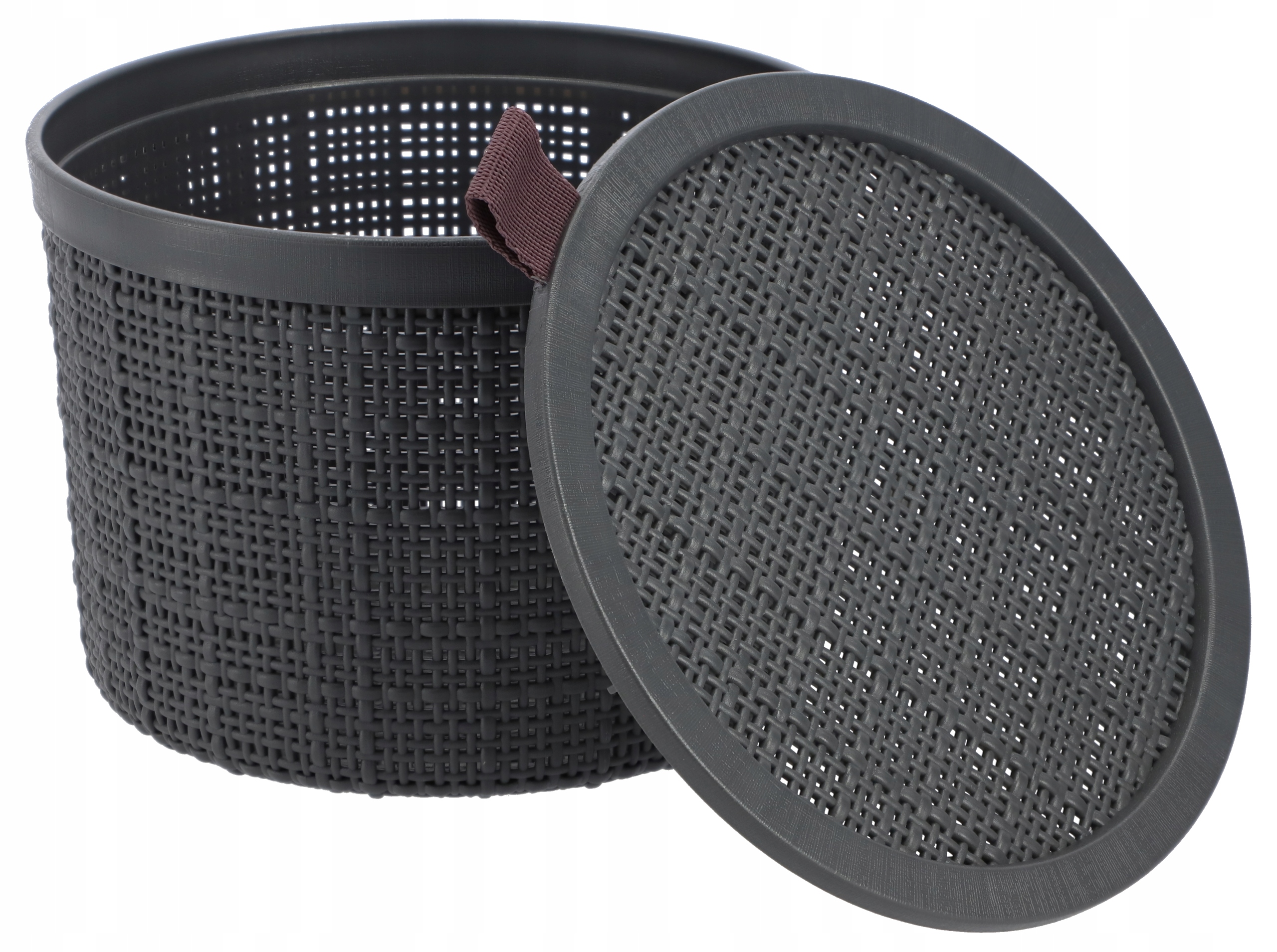Pojemniki Curver Jute 2L + 5L + 12L + 17L antracyt