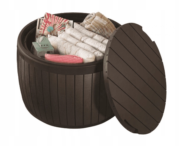 Skrzynia balkonowa 140L 3w1 Keter Circa Wood, brązowy