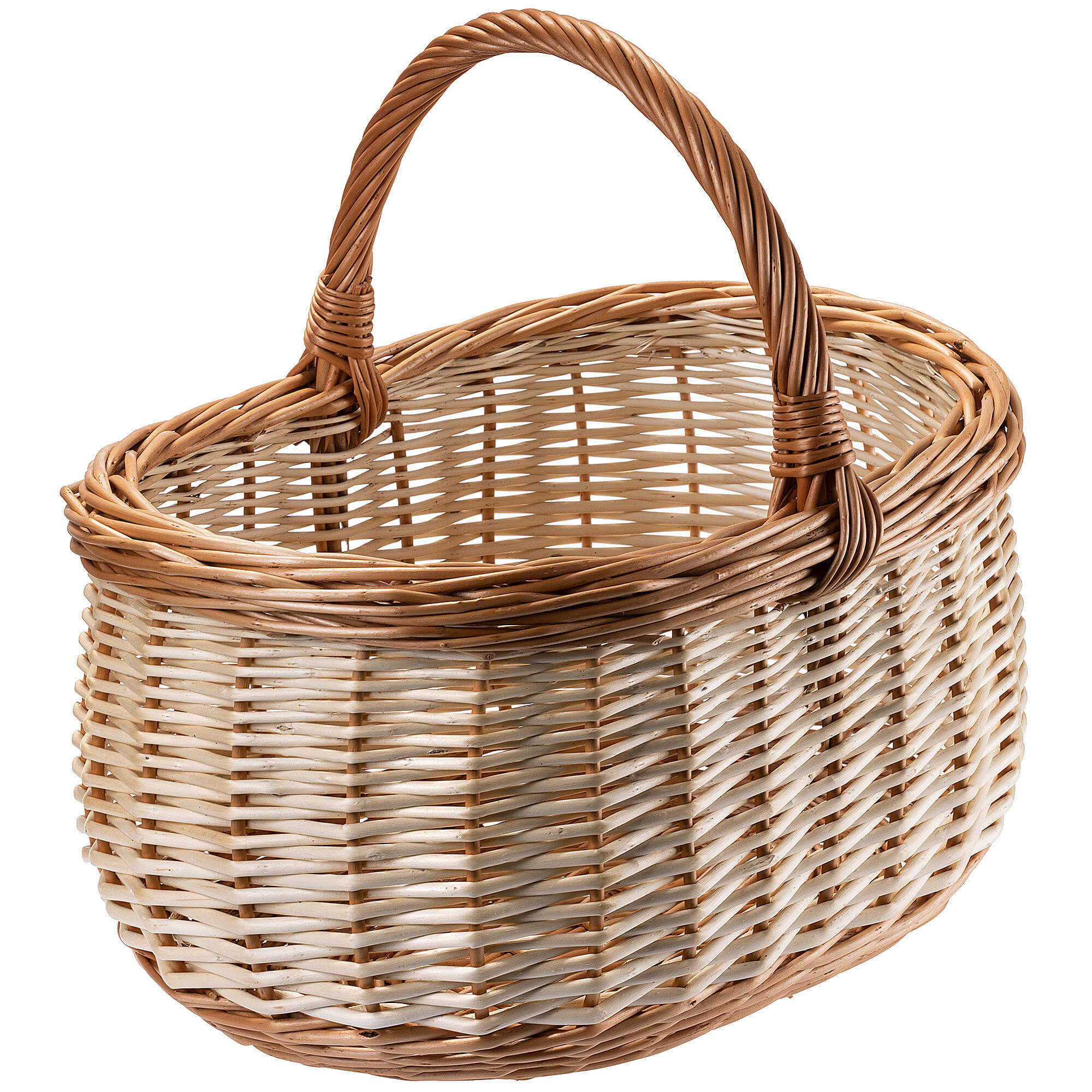 Kosz wiklinowy zakupowy Anfo 40 x 25 cm naturalny