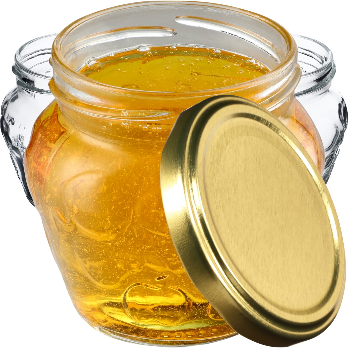 Słoiki Kemi 200ml 100szt fi 66 mm + wieczka złote
