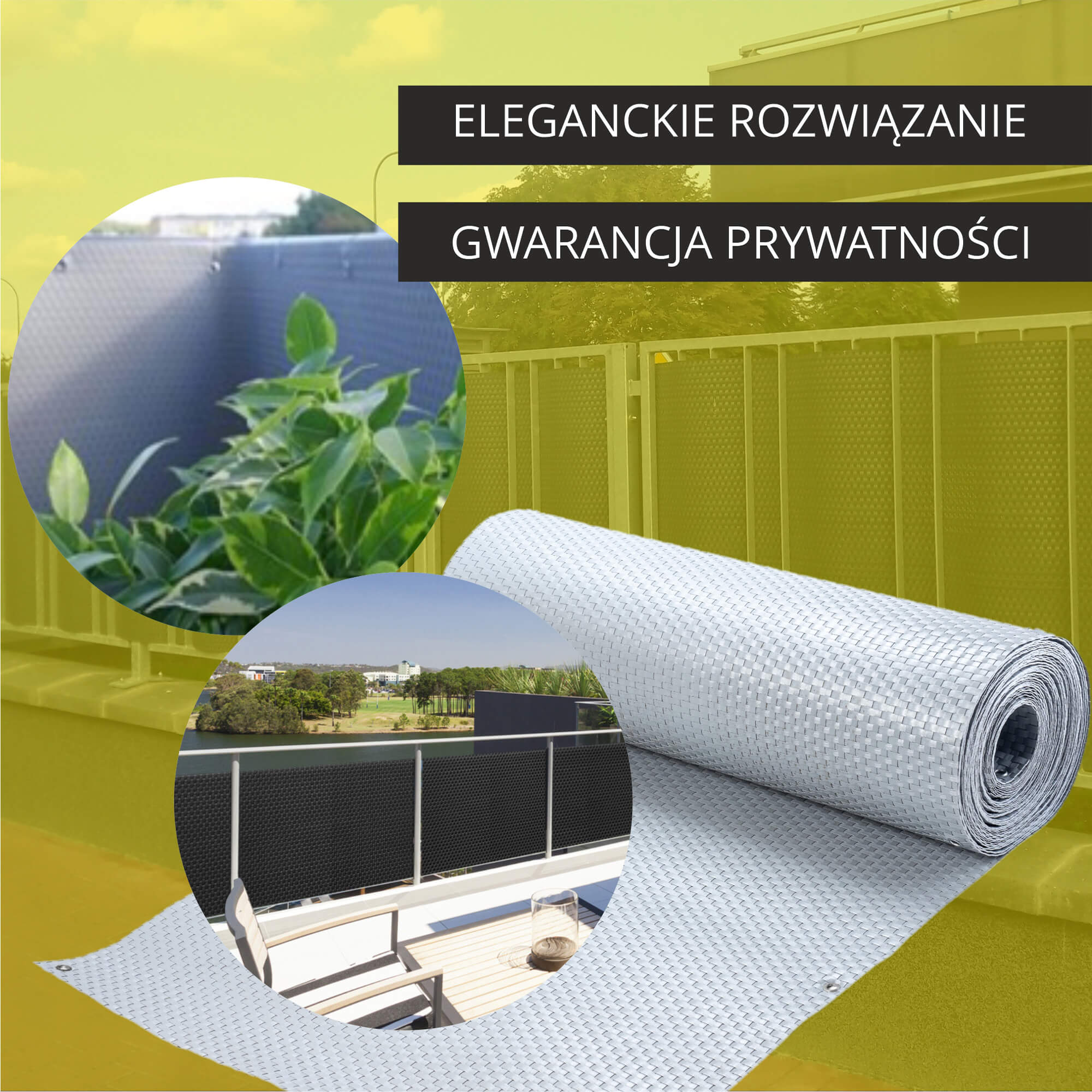 Osłona balkonowa Skei 100 x 400 cm, jasnoszary