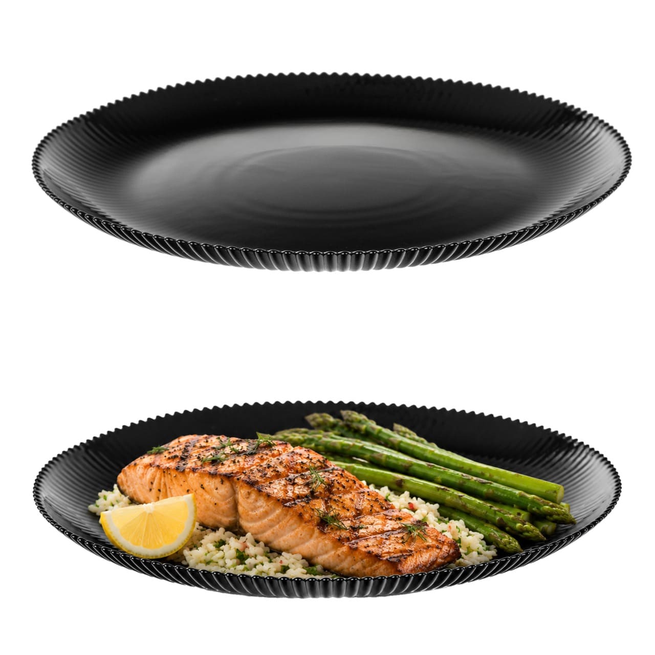 Talerz płytki Regno 26.5 cm czarny 1 szt.