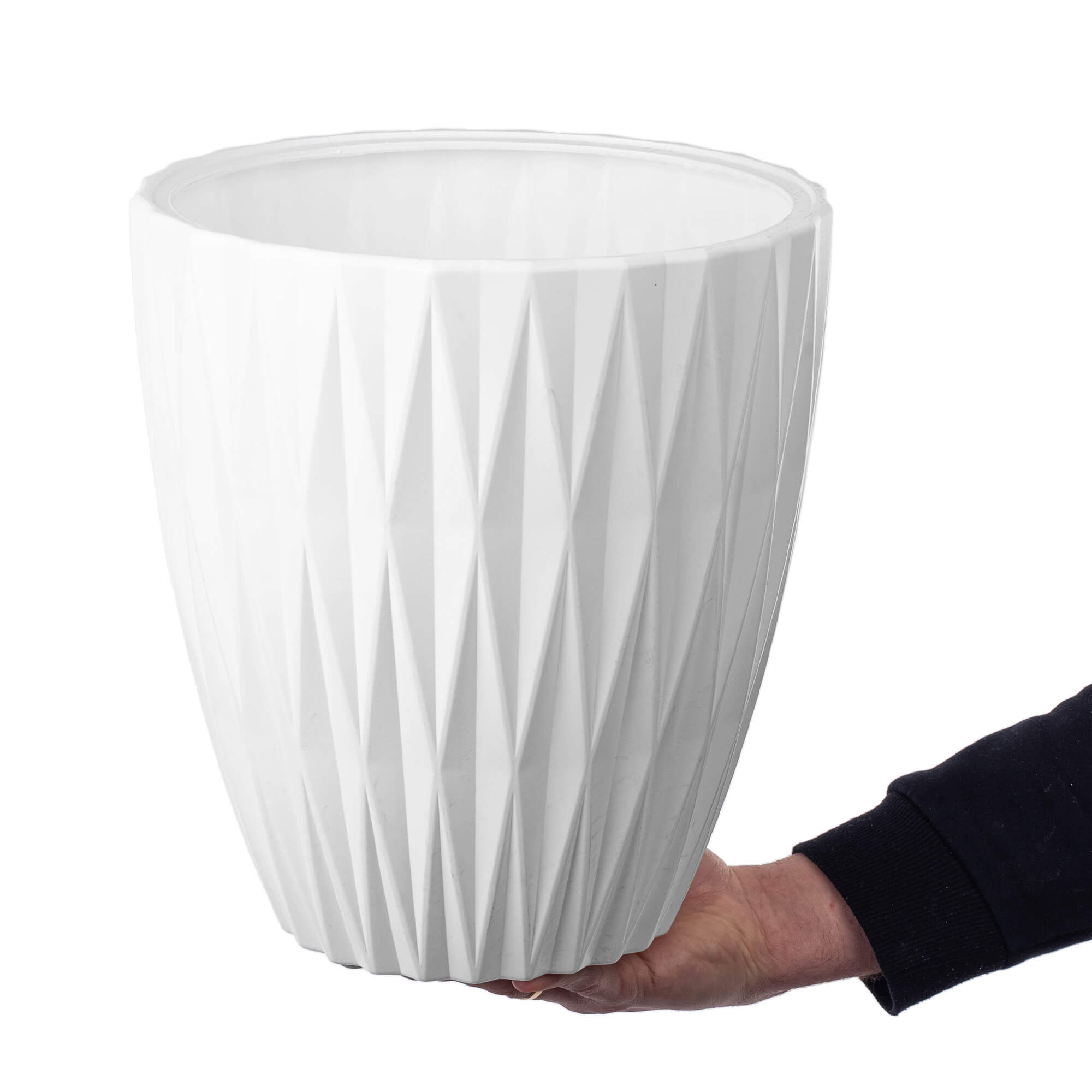 Doniczka Caro 25 cm, biała, 1 szt.