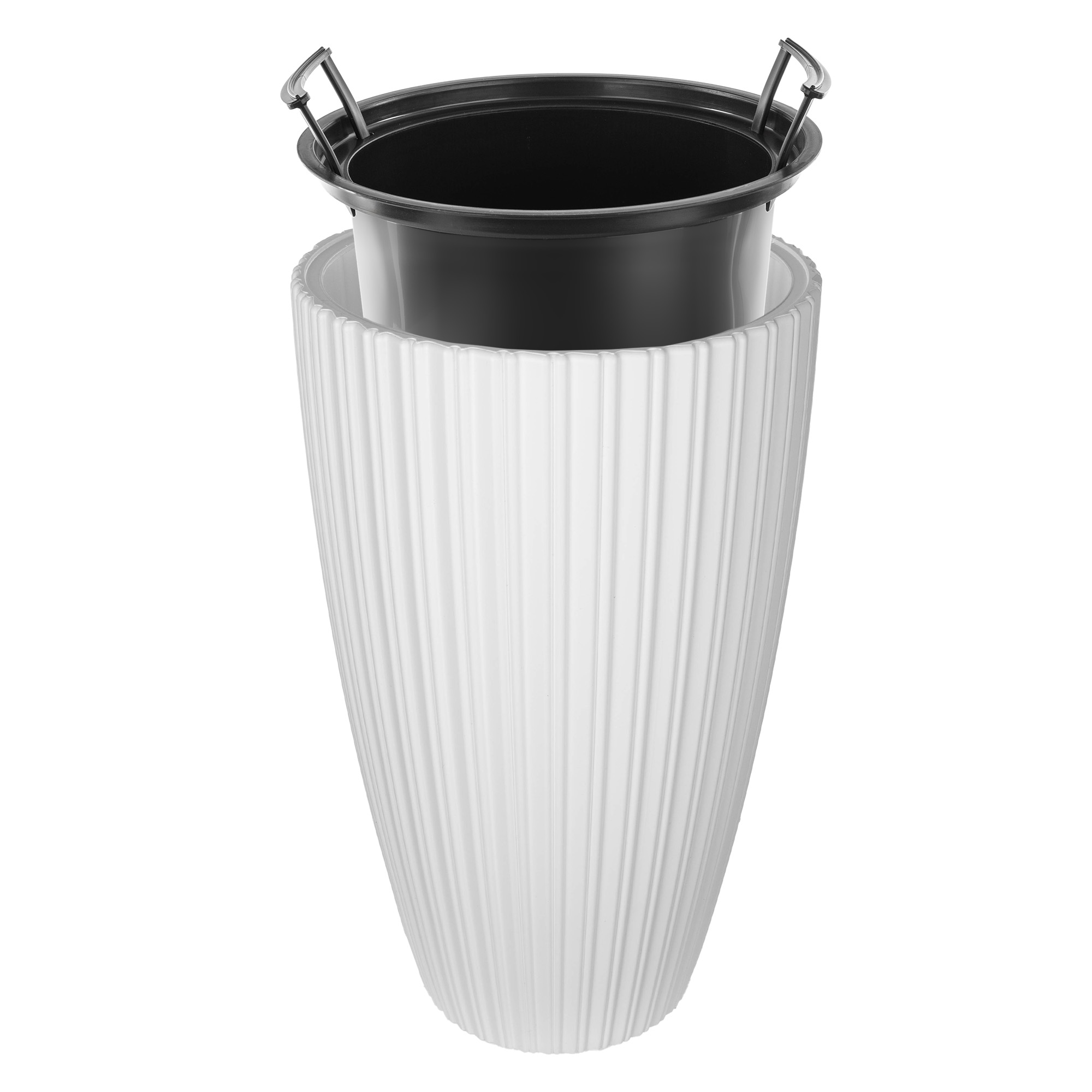 Doniczka z wkładem Lavoye 30cm biała