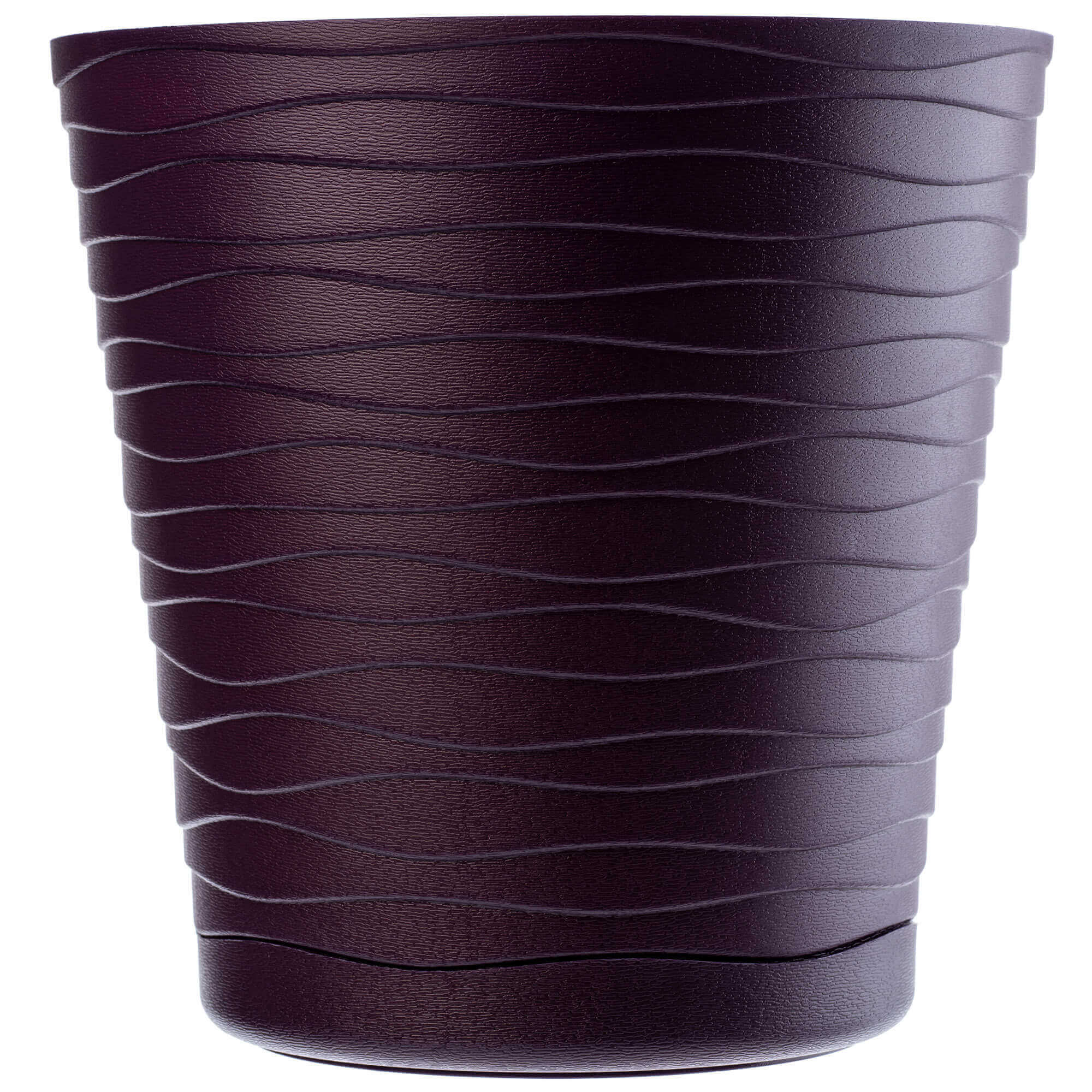 Doniczka z podstawką Greve 21 cm, śliwkowa