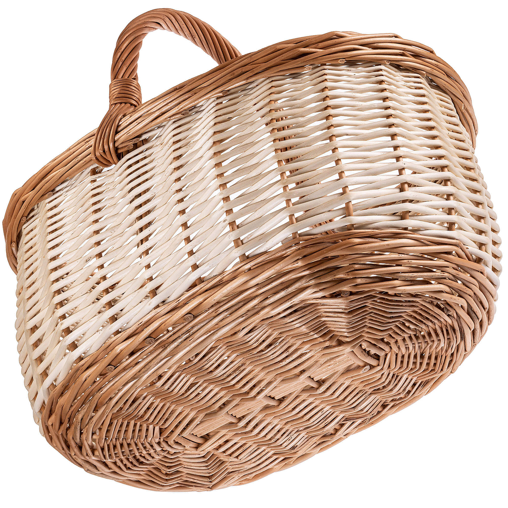 Kosz wiklinowy zakupowy Anfo 40 x 25 cm naturalny