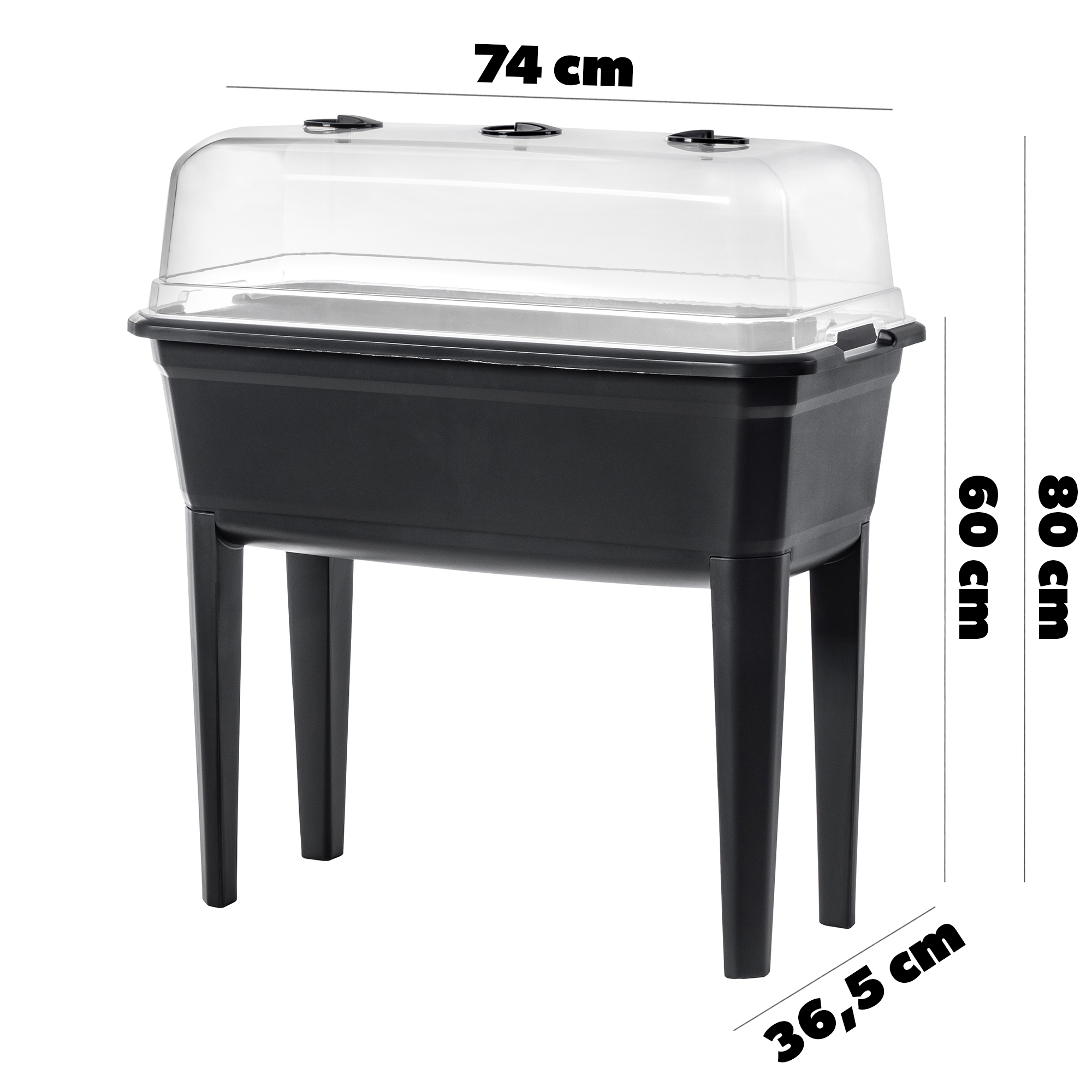 Szklarnia ogrodowa Nemea 75 cm, antracyt