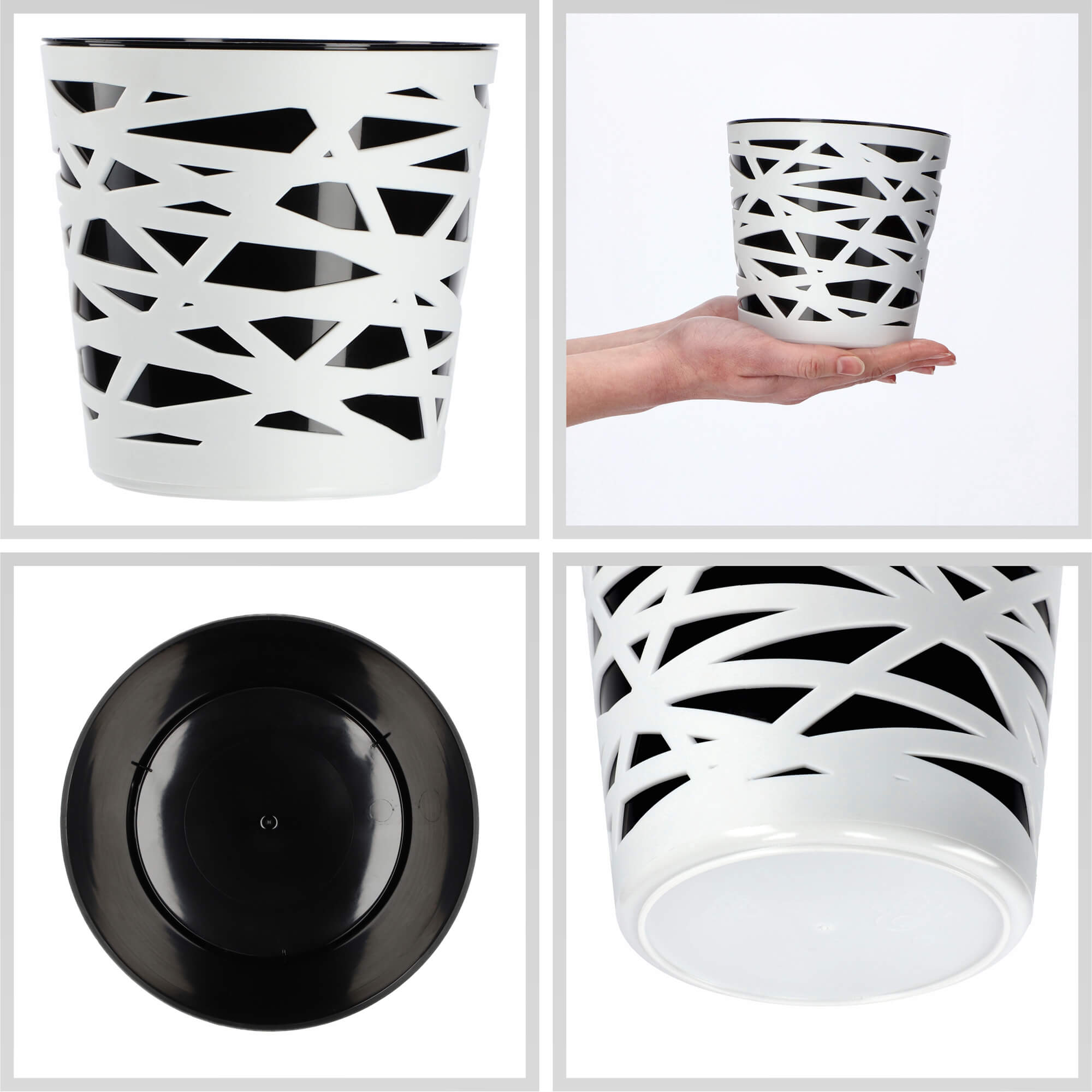 Doniczka z wkładem Rusio 13 cm, czarna