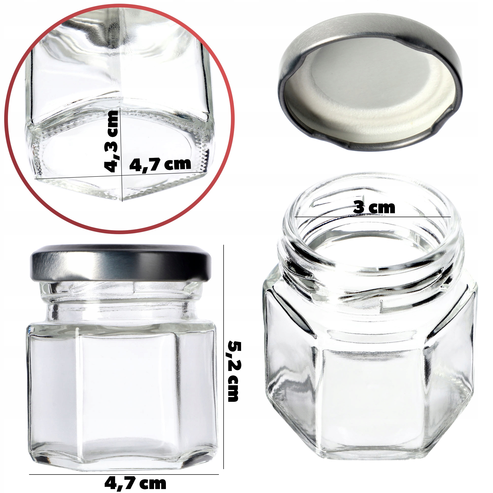 Słoiczek na przyprawy 30 ml, przezroczysty