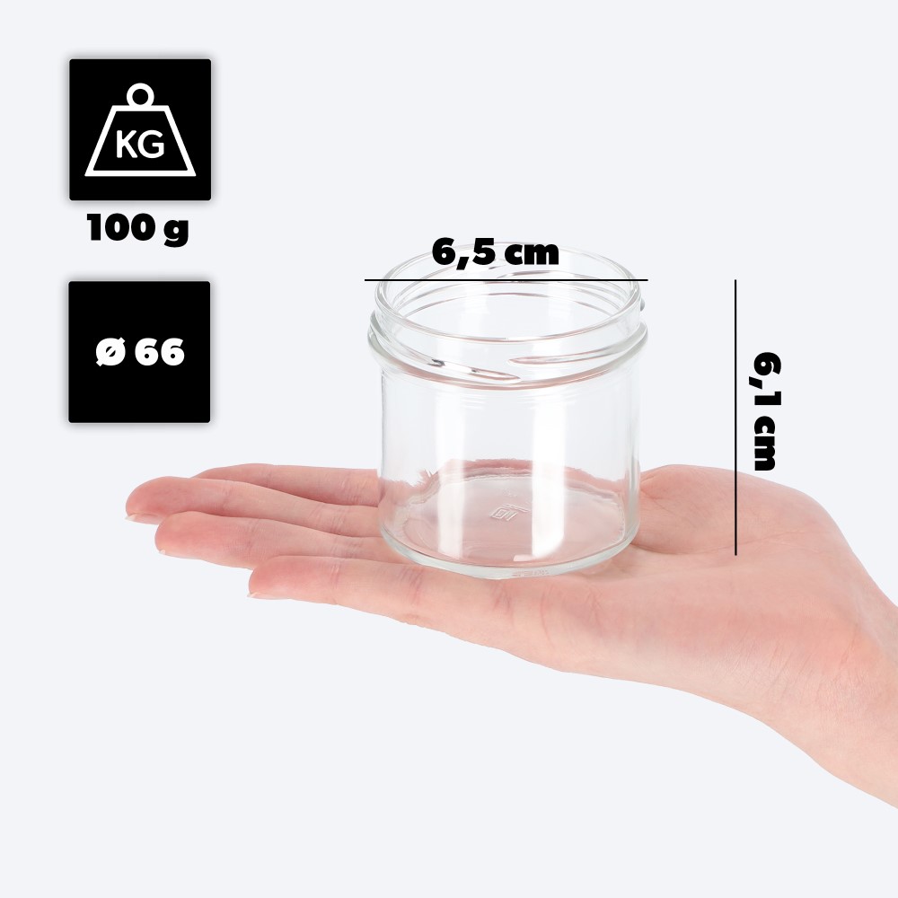 Słoiki Vigo 140ml 20szt fi 66 mm bez wieczka