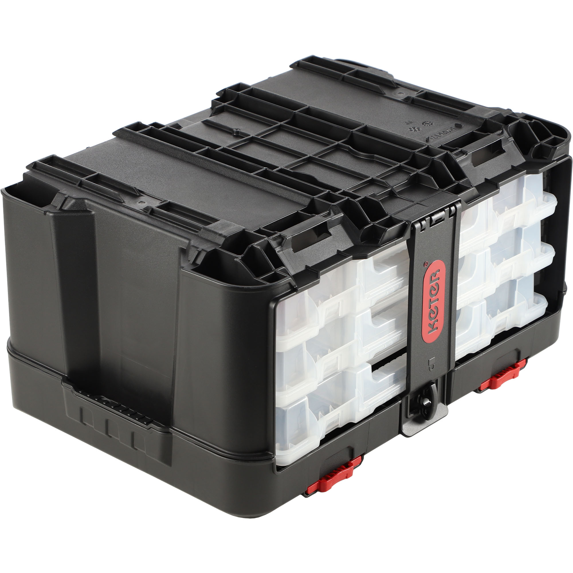 Skrzynka z 3 organizerami Keter Stack 'N' Roll 37,1L
