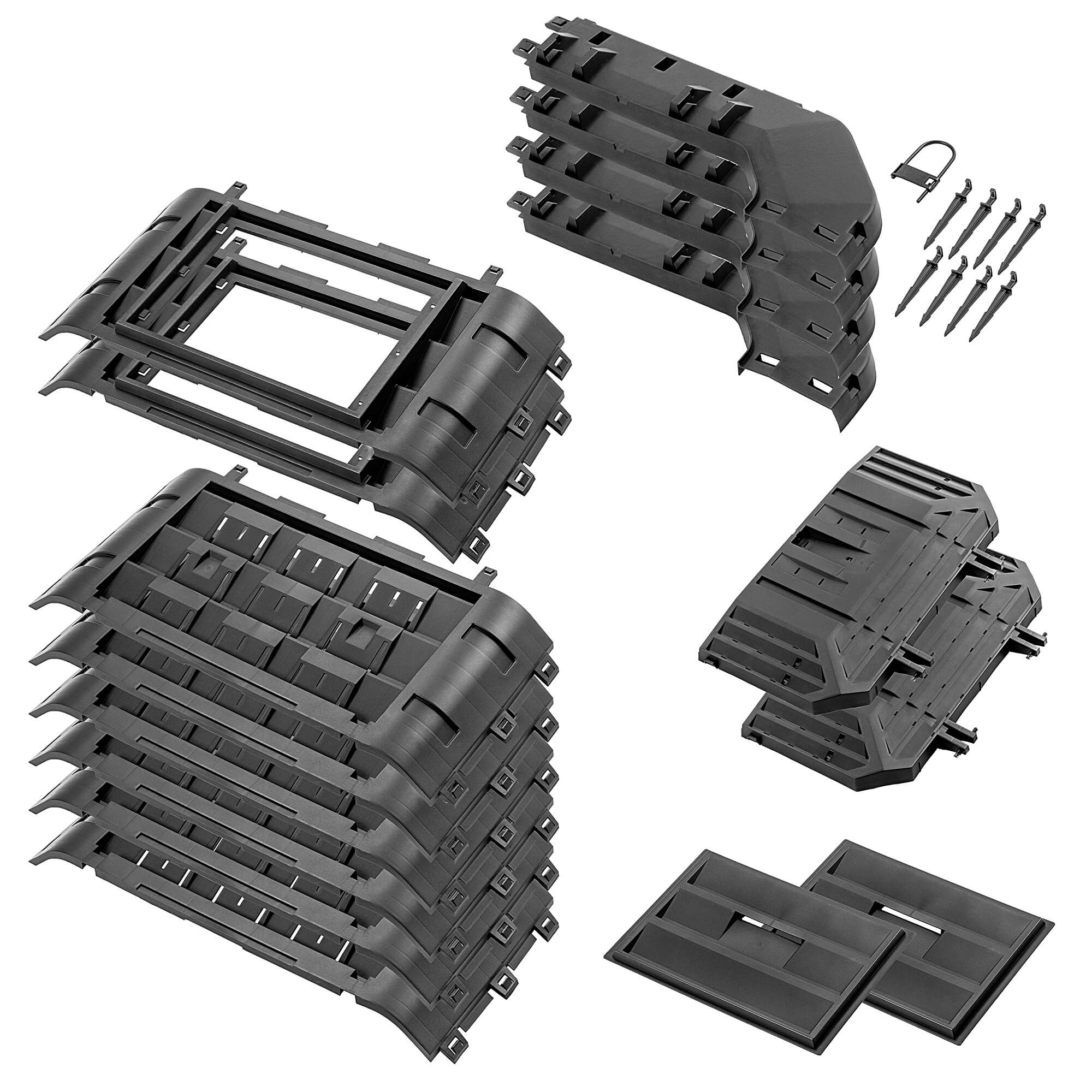 Kompostownik ogrodowy Fixem 650L czarny