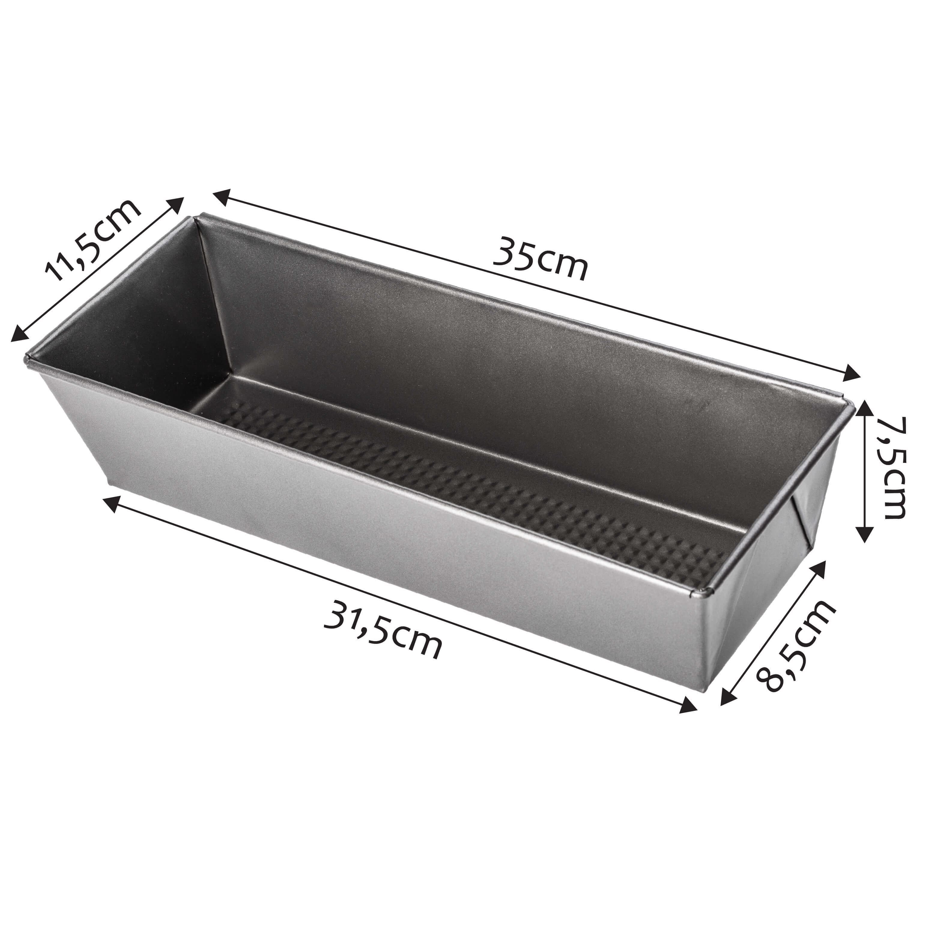 Keksówka do pieczenia ciast i chleba Nolas 35 cm, srebrna
