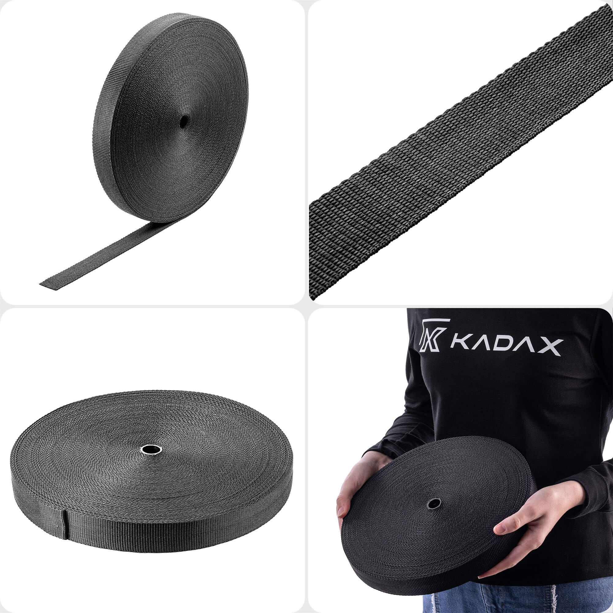 Taśma do mocowania drzew Awenne 30 mm x 50 m czarna