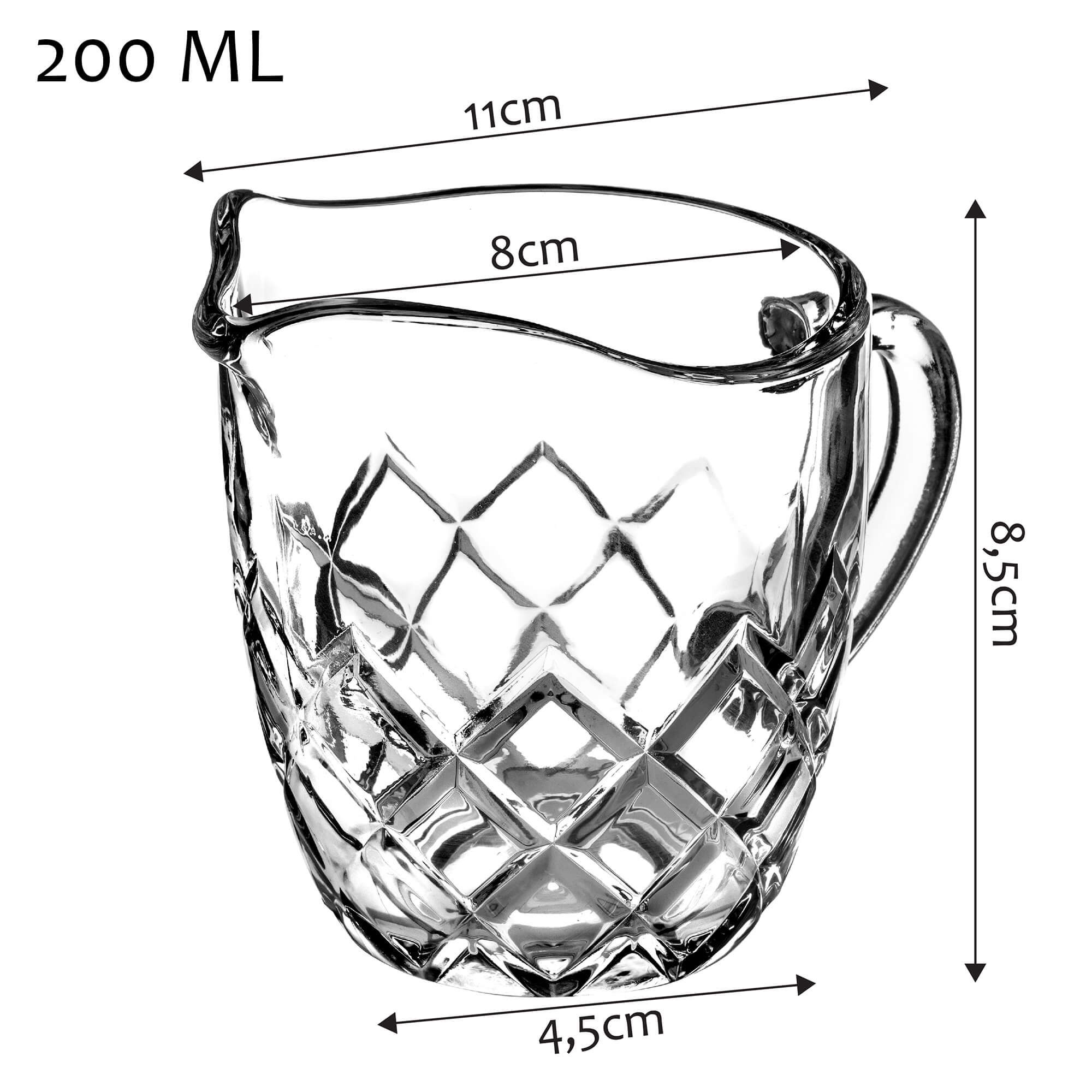 Dzbanek do mleka i śmietanki Sutri 200 ml geometryczny
