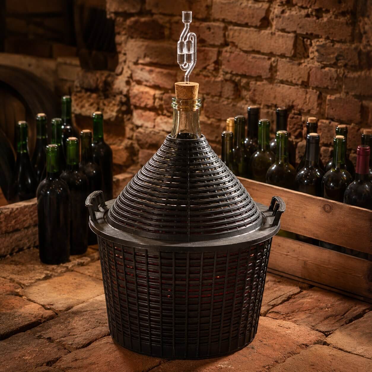 Zestaw winiarski balon 10L + korek nr.3 + plastikowa rurka